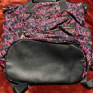 Juicy Couture Black and Pink Graphic Backpack
